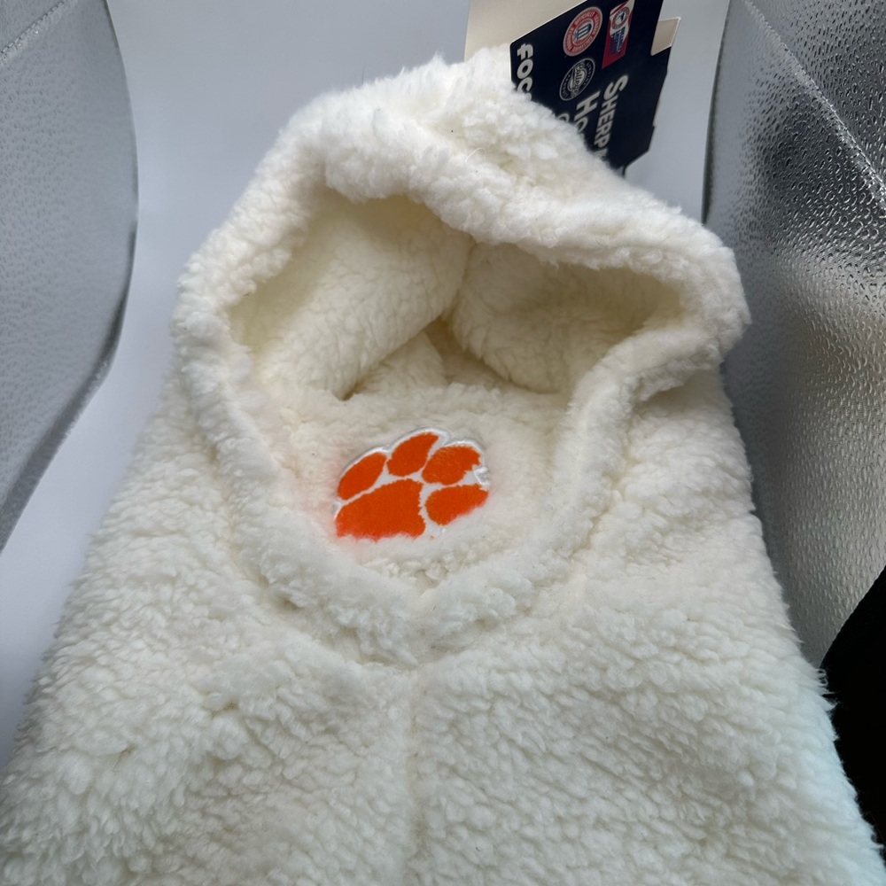 NWT Foco Clemson Football Sherpa White Winter Fleece Gaiter - Picture 2 of 4